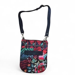 Desigual Floral Vibrant Patchwork Crossbody Bag Multicolor Boho Statement Purse